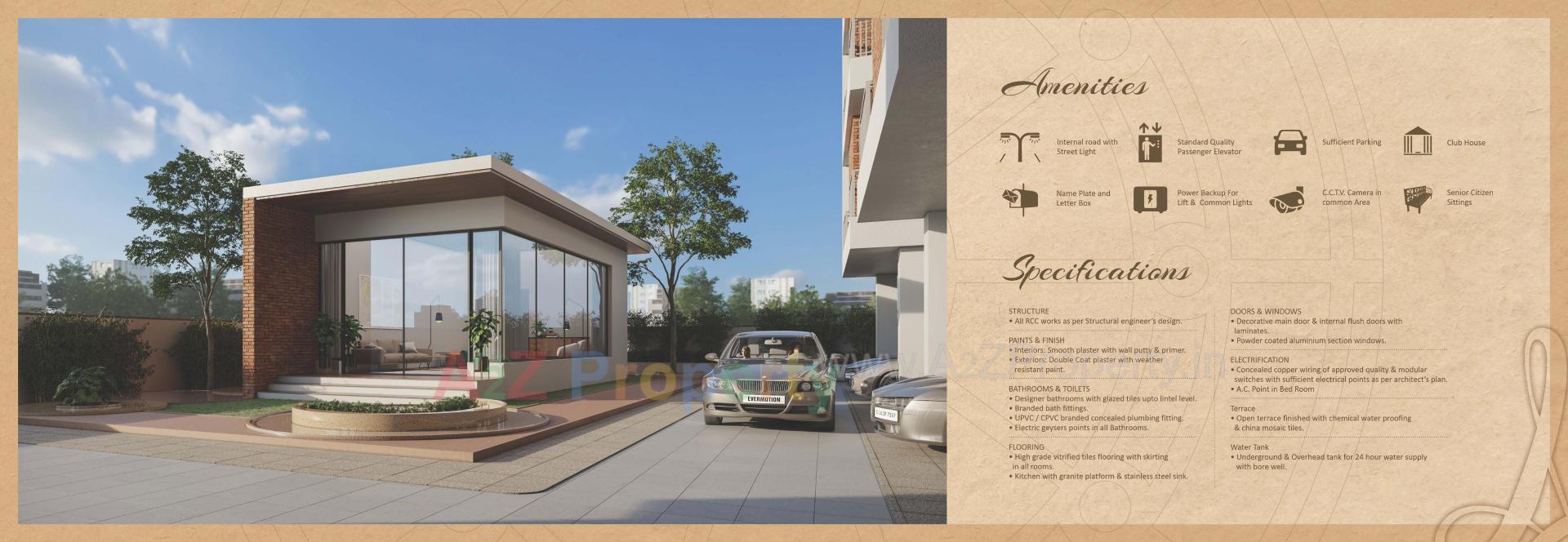 Layout of real estate project Aadhya Aangan located at Bhayli, Vadodara, Gujarat