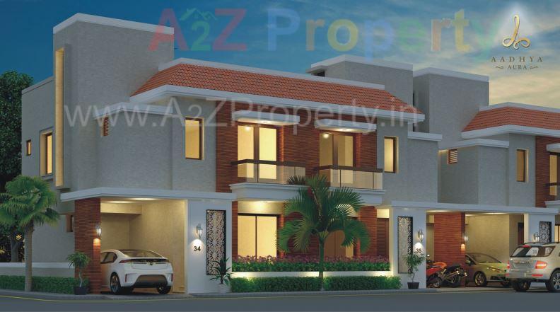 3D Elevation of real estate project Aadhya Aura located at Bhayli, Vadodara, Gujarat