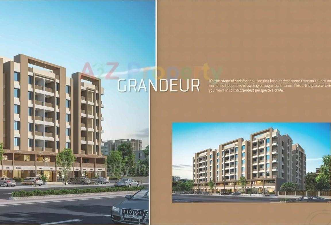 3D Elevation of real estate project Aadhya Aurum located at Bhayli, Vadodara, Gujarat