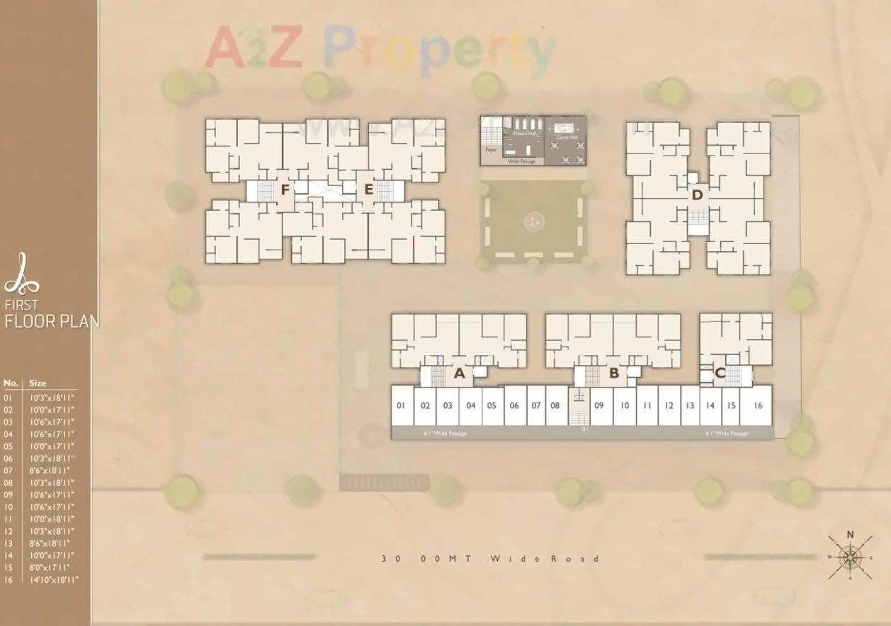 Layout of real estate project Aadhya Aurum located at Bhayli, Vadodara, Gujarat