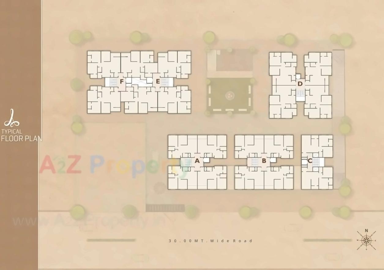 Layout of real estate project Aadhya Aurum located at Bhayli, Vadodara, Gujarat