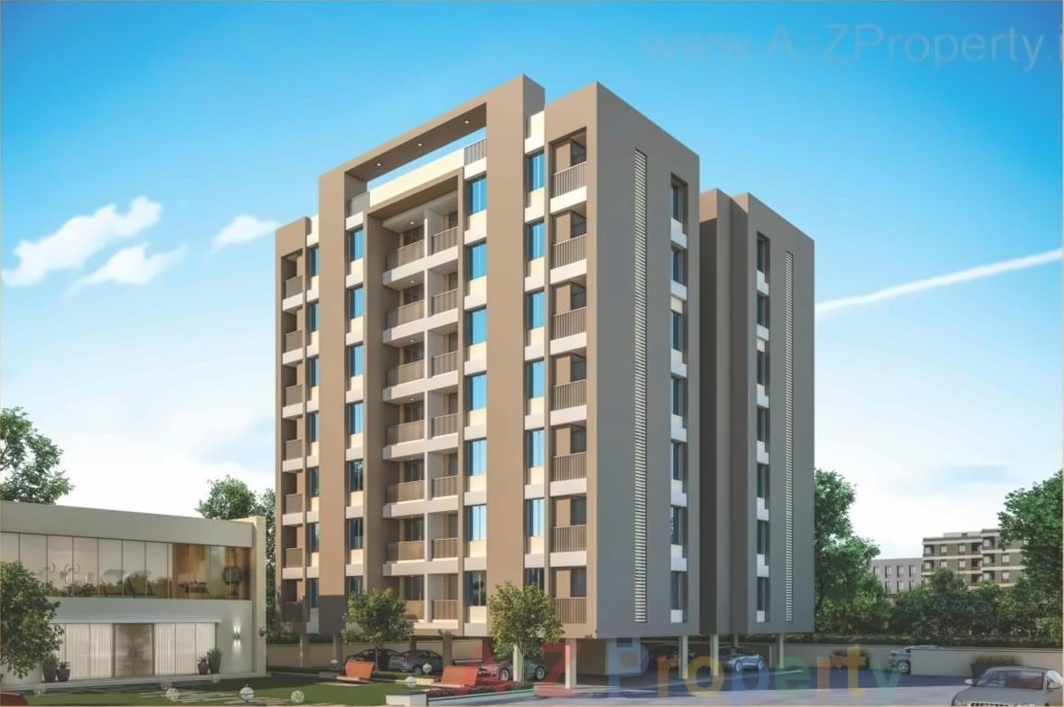 3D Elevation of real estate project Aadhya Aurum located at Bhayli, Vadodara, Gujarat