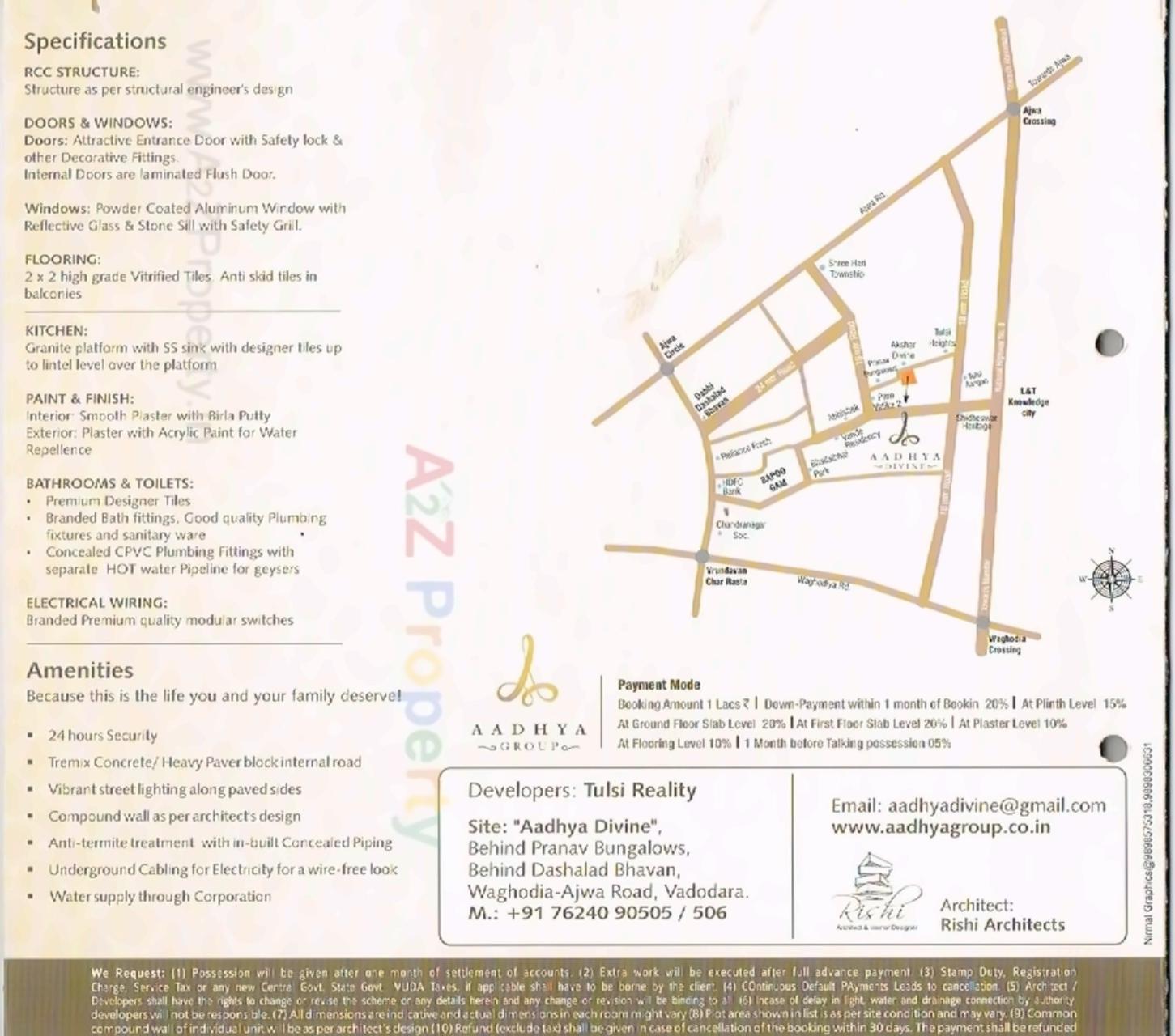  of real estate project Aadhya Divine located at Bapod, Vadodara, Gujarat