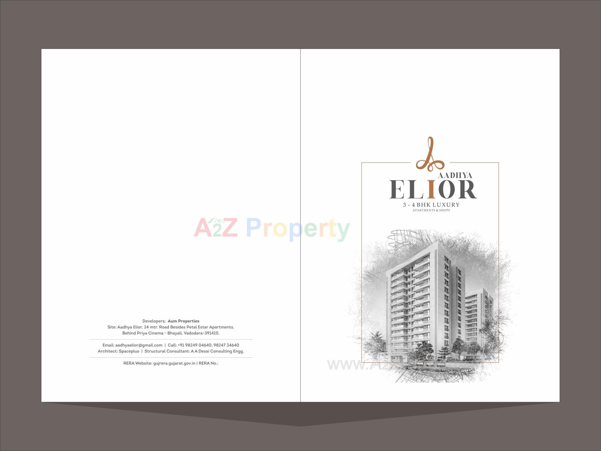  of real estate project Aadhya Elior located at Bhayali, Vadodara, Gujarat