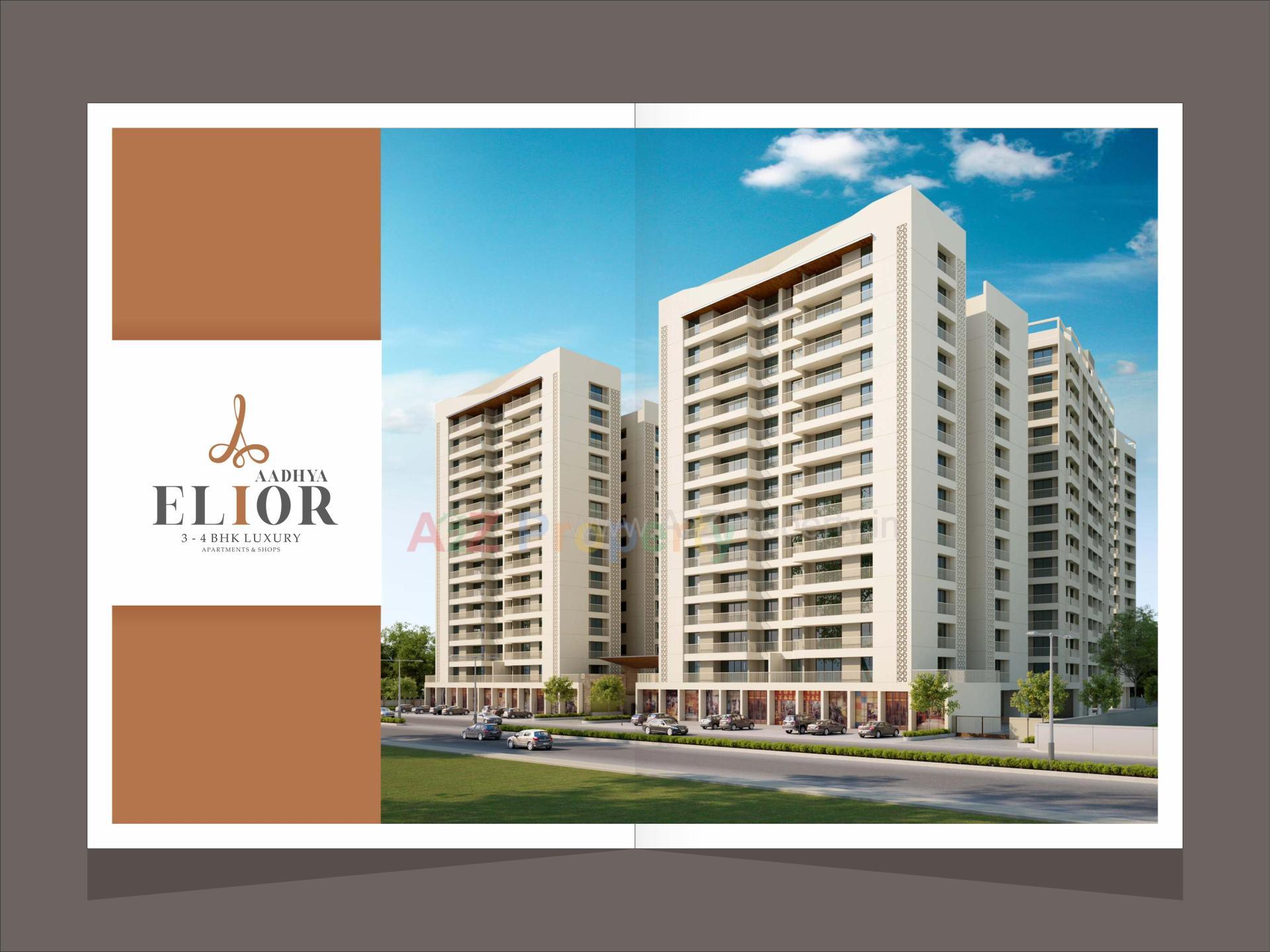 3D Elevation of real estate project Aadhya Elior located at Bhayali, Vadodara, Gujarat