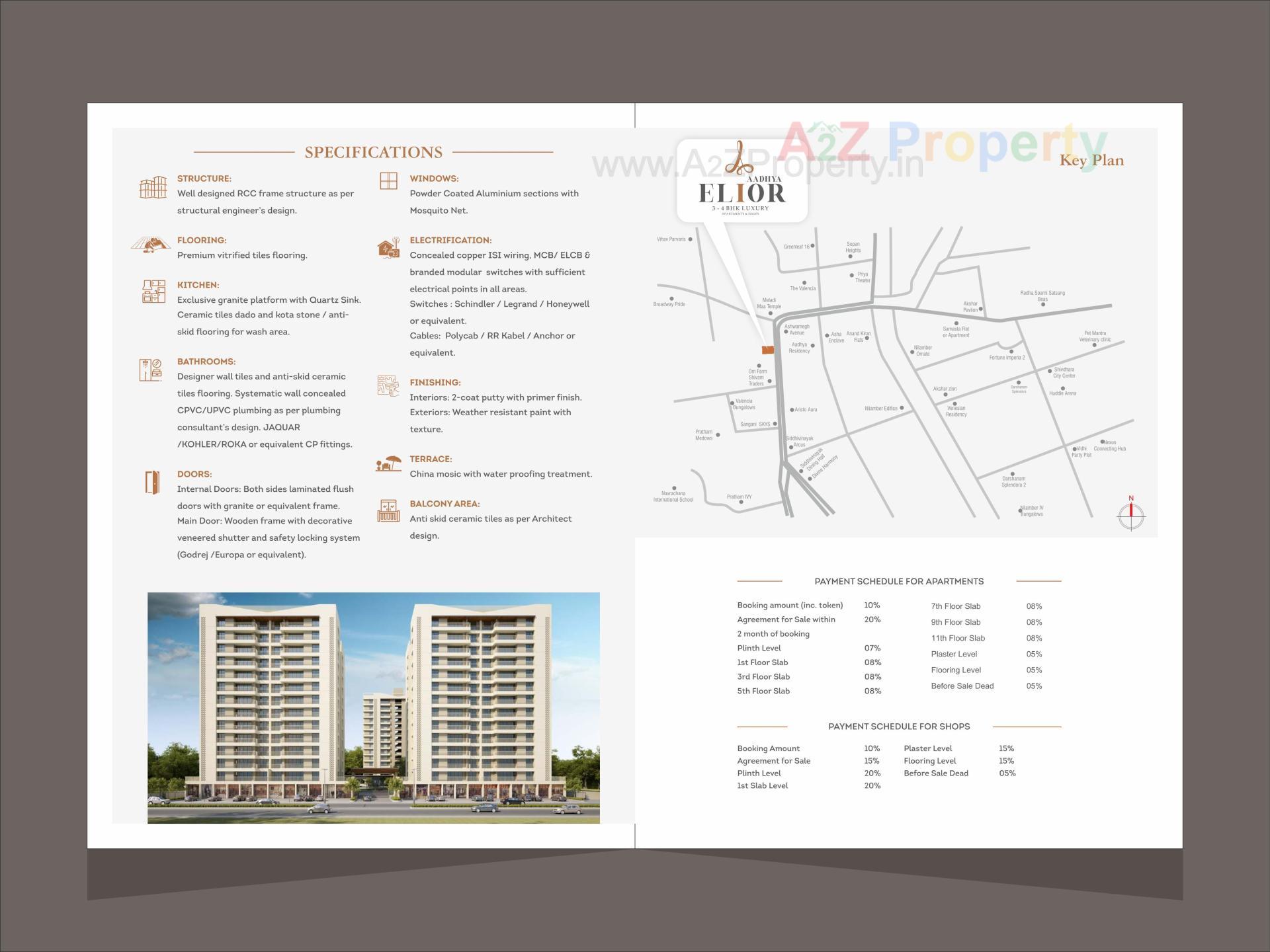 of real estate project Aadhya Elior located at Bhayali, Vadodara, Gujarat