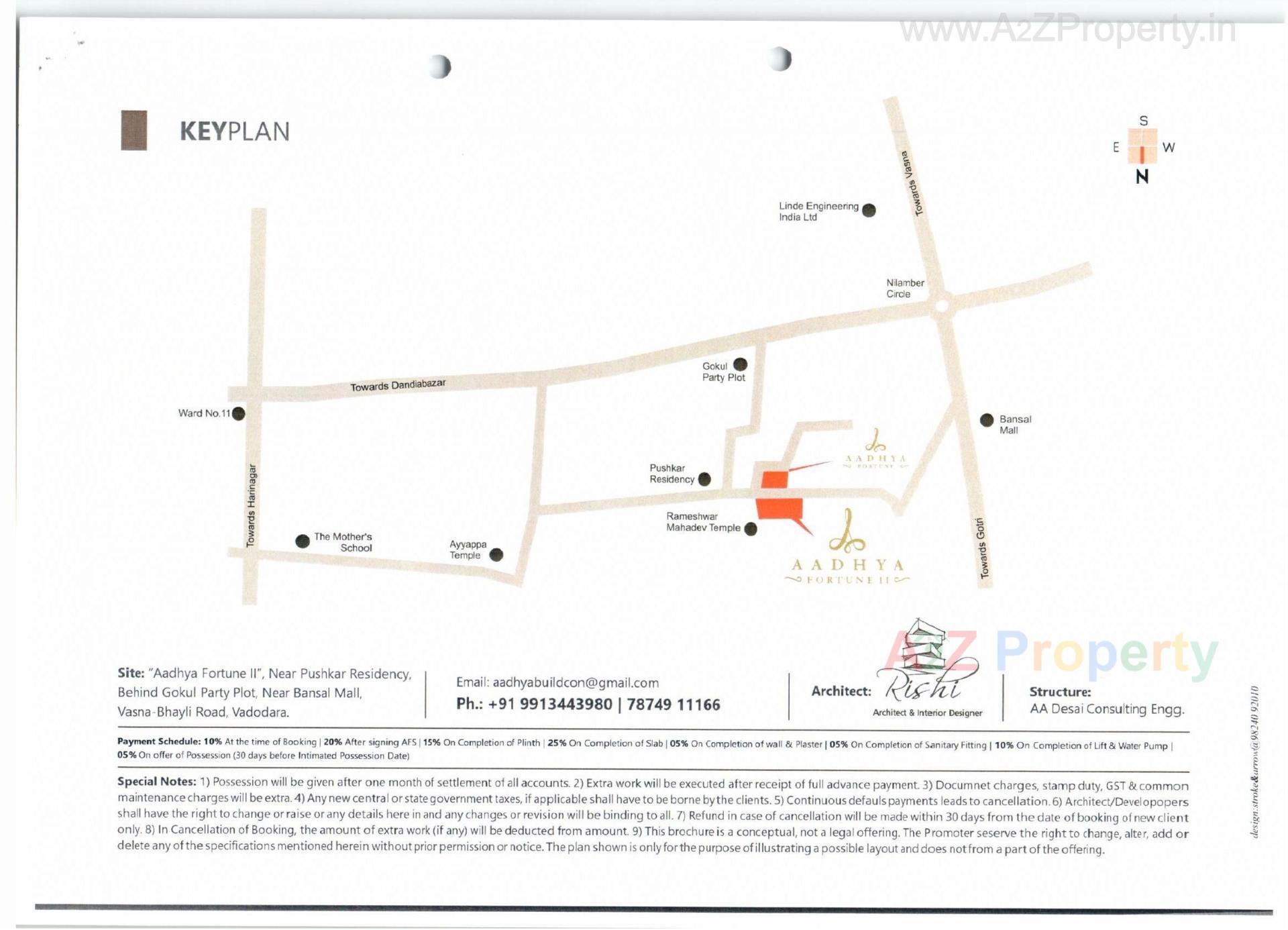  of real estate project Aadhya Fortune Ii located at Vasna-sayad, Vadodara, Gujarat