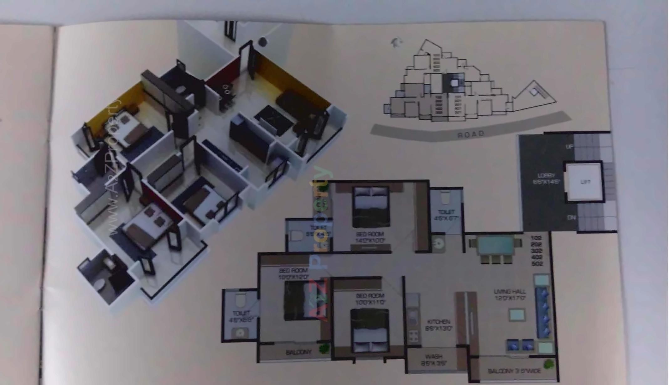 Layout of real estate project Aadinath Heights located at Kasba, Vadodara, Gujarat