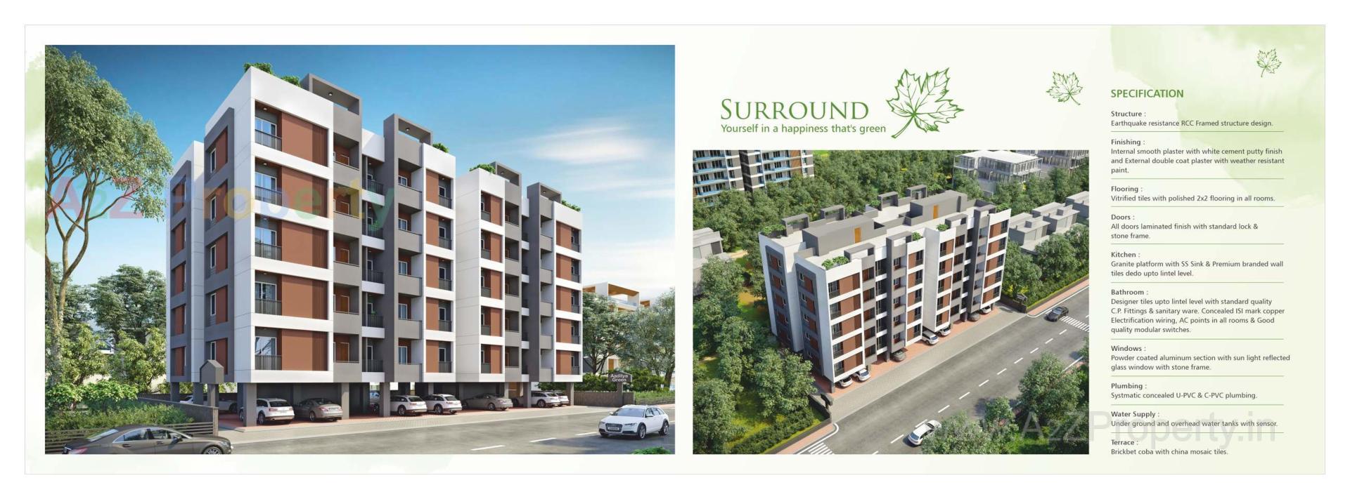 3D Elevation of real estate project Aaditya Green located at Vadodara, Vadodara, Gujarat