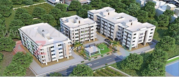 3D Elevation of real estate project Aaditya Residency located at Gotri, Vadodara, Gujarat