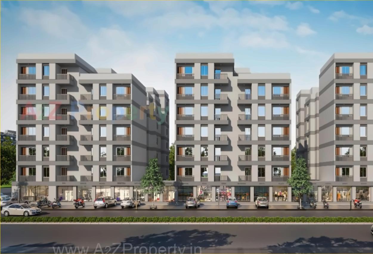 3D Elevation of real estate project Aakruti Heights located at Tarsali, Vadodara, Gujarat