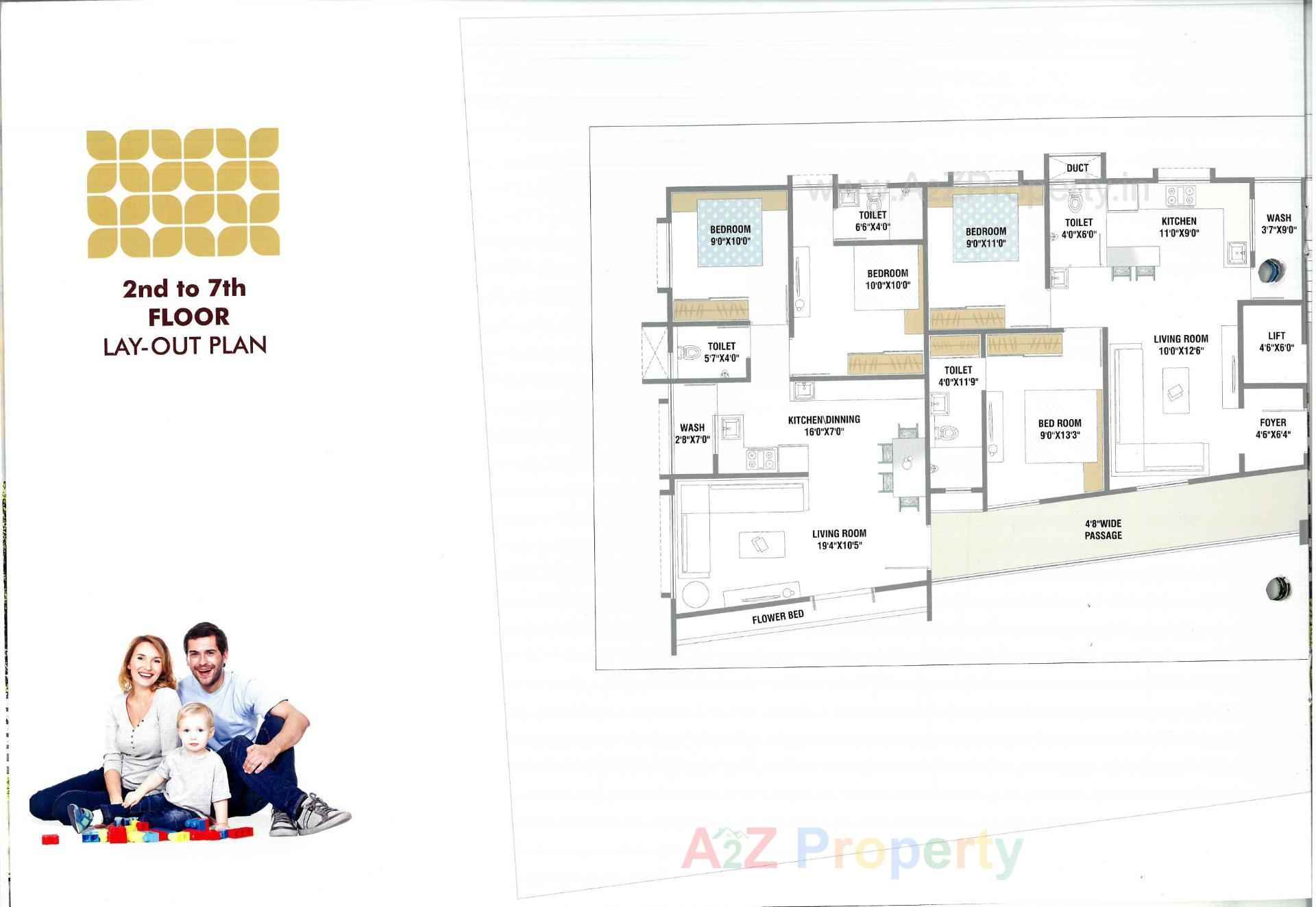 Layout of real estate project Aalayam Residency located at Bill, Vadodara, Gujarat