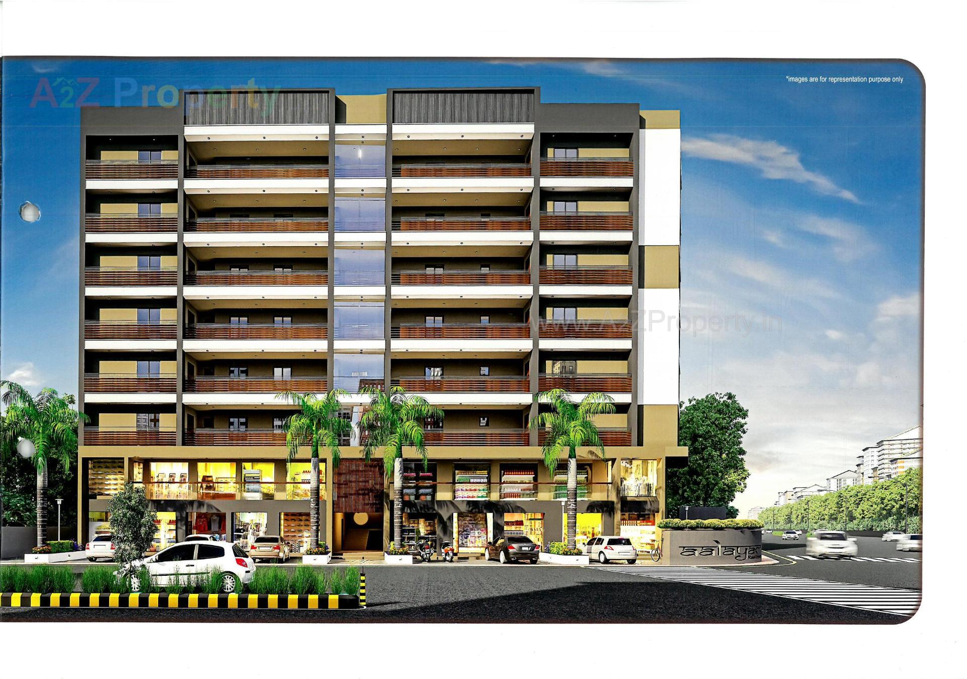 3D Elevation of real estate project Aalayam Residency located at Bill, Vadodara, Gujarat