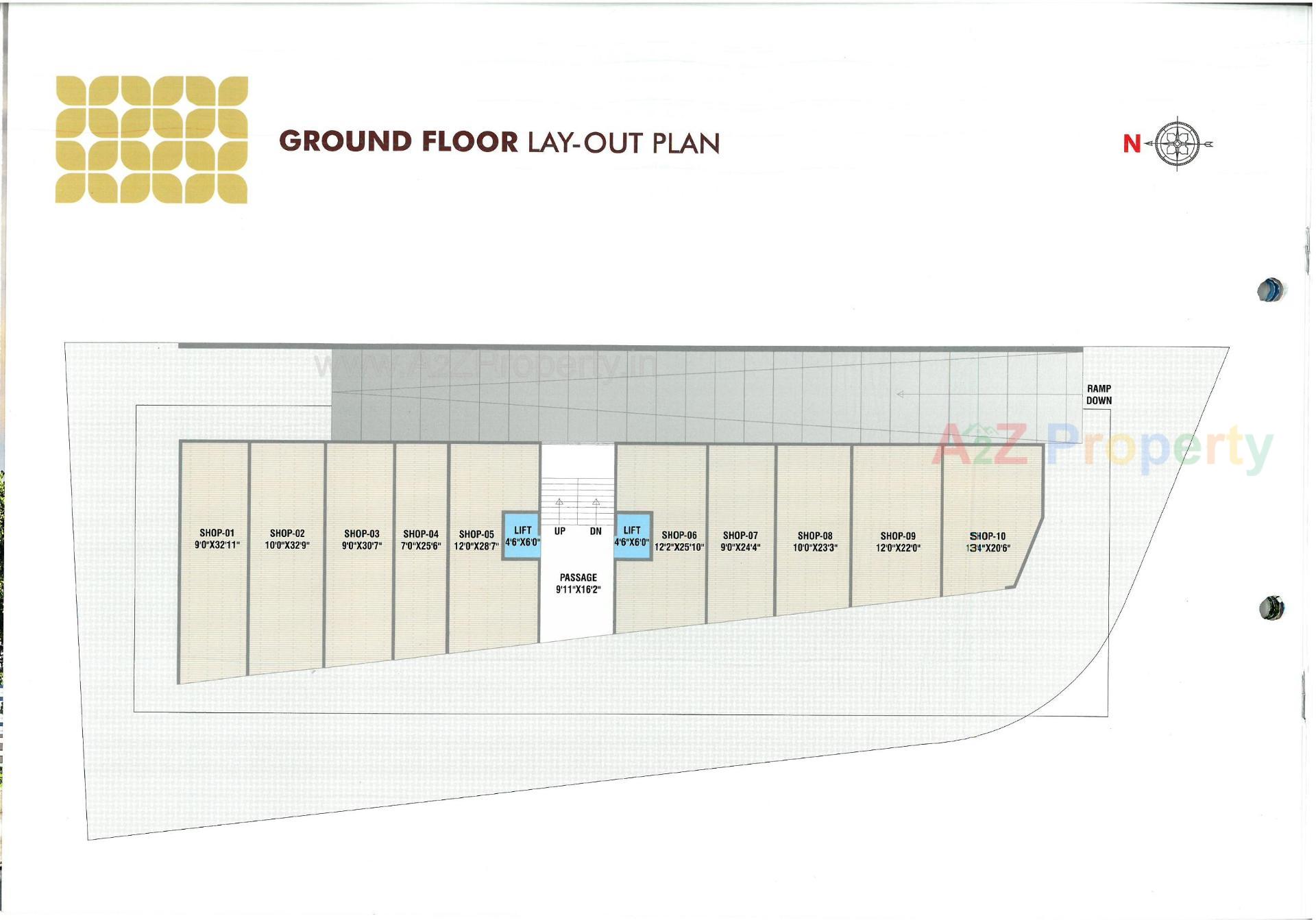 Layout of real estate project Aalayam Residency located at Bill, Vadodara, Gujarat