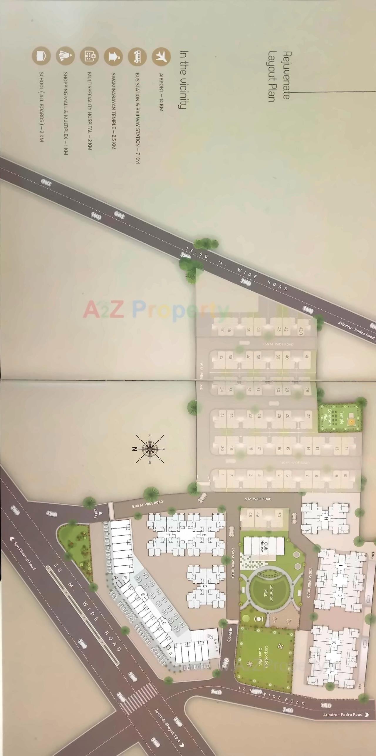 Layout of real estate project Aamrapali Resi Com located at Atladara, Vadodara, Gujarat
