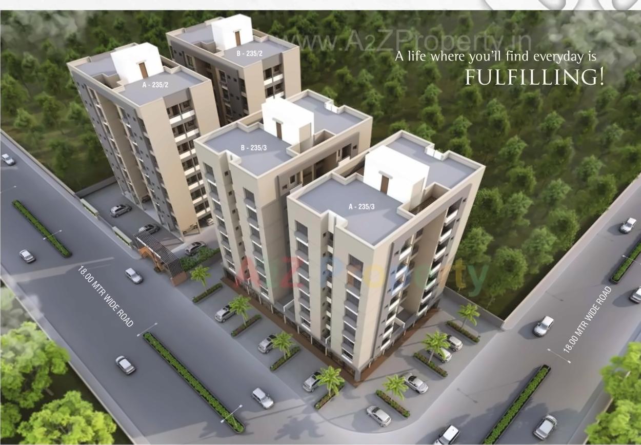 3D Elevation of real estate project Aangan Lake View located at Chhani, Vadodara, Gujarat