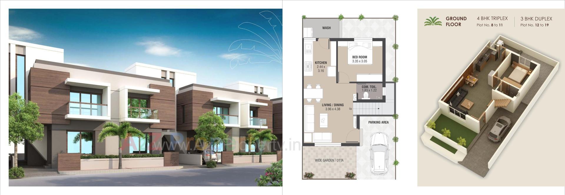 Layout of real estate project Aangan Palm located at Ankhol, Vadodara, Gujarat