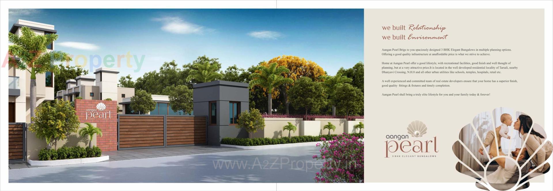 3D Elevation of real estate project Aangan Pearl located at Tarsali, Vadodara, Gujarat