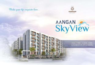 Elevation of real estate project Aangan Sky View located at Bapod, Vadodara, Gujarat