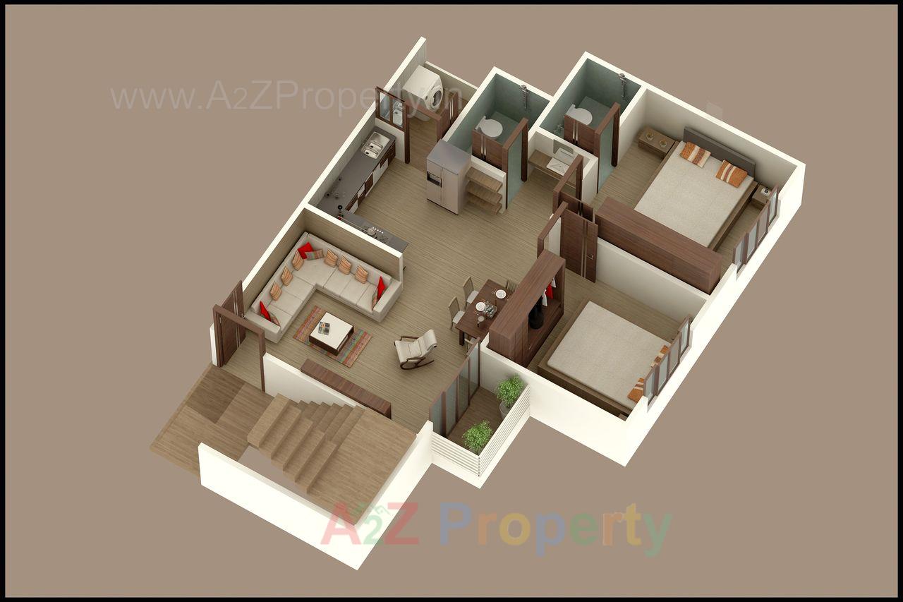 2 Bhk of real estate project Aangan located at Jambuva, Vadodara, Gujarat