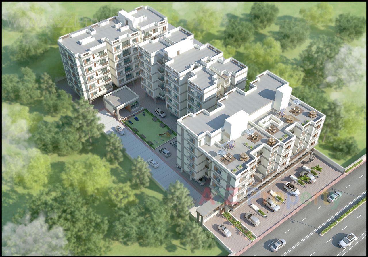 Final Top View 1 of real estate project Aangan located at Jambuva, Vadodara, Gujarat