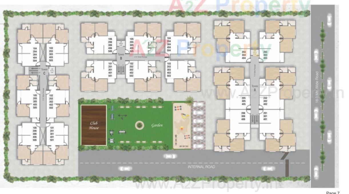 Project Layout of real estate project Aangan located at Jambuva, Vadodara, Gujarat