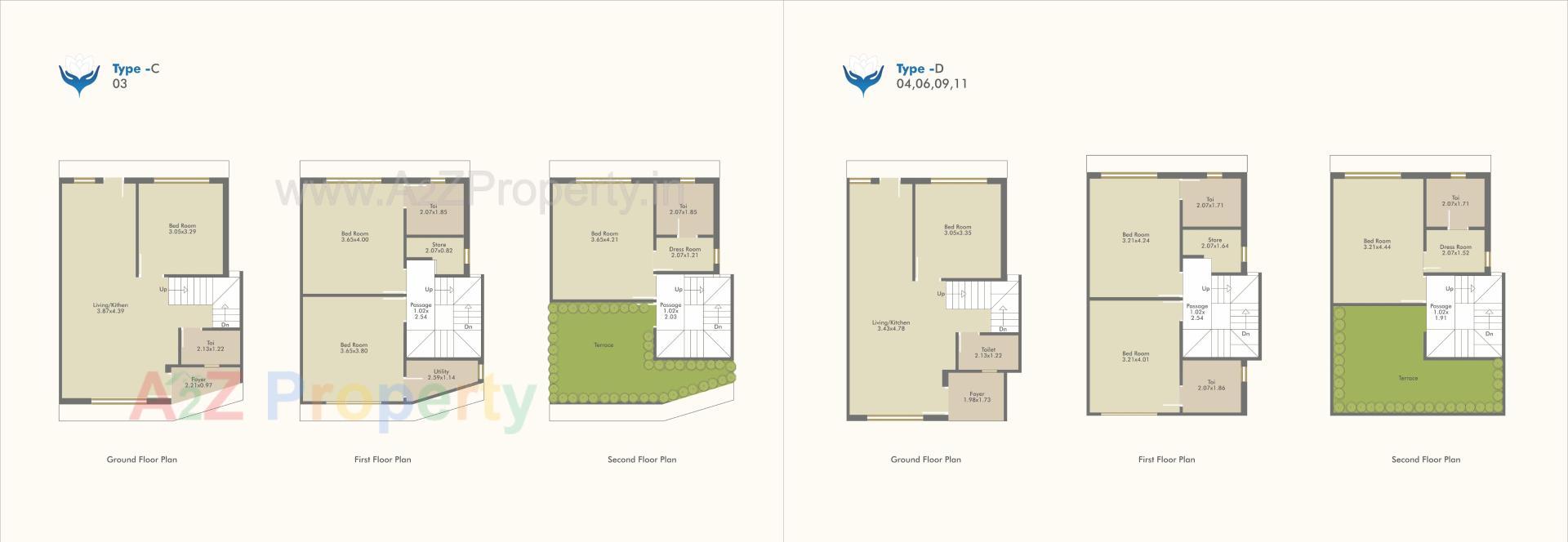 Layout of real estate project Aaradhy Aangan located at Kapurai, Vadodara, Gujarat