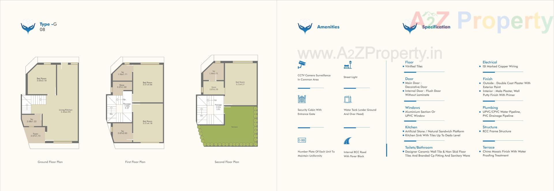 Layout of real estate project Aaradhy Aangan located at Kapurai, Vadodara, Gujarat
