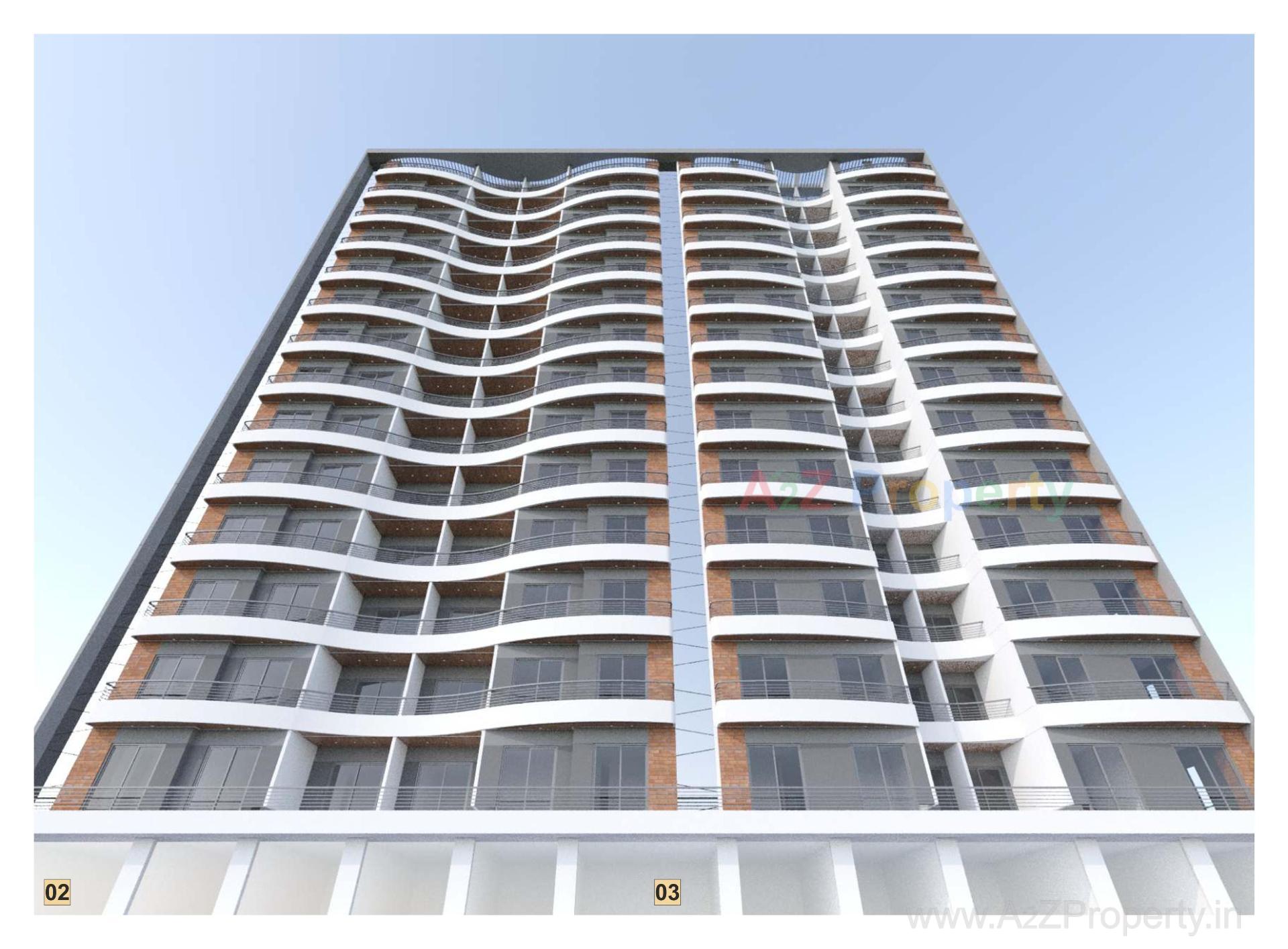 3D Elevation of real estate project Aaradhy Arise located at Kapurai, Vadodara, Gujarat