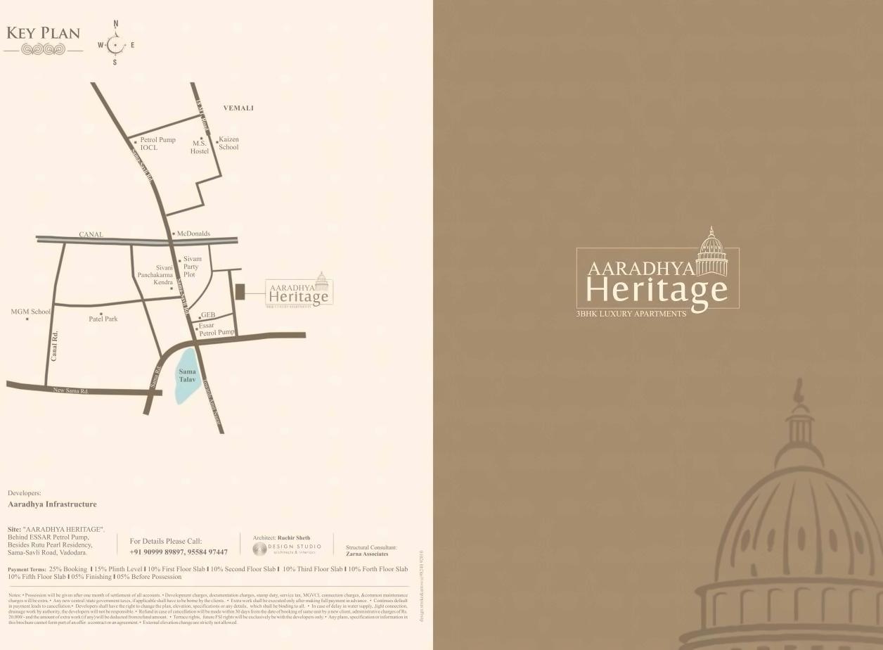  of real estate project Aaradhya Heritage located at Sama, Vadodara, Gujarat