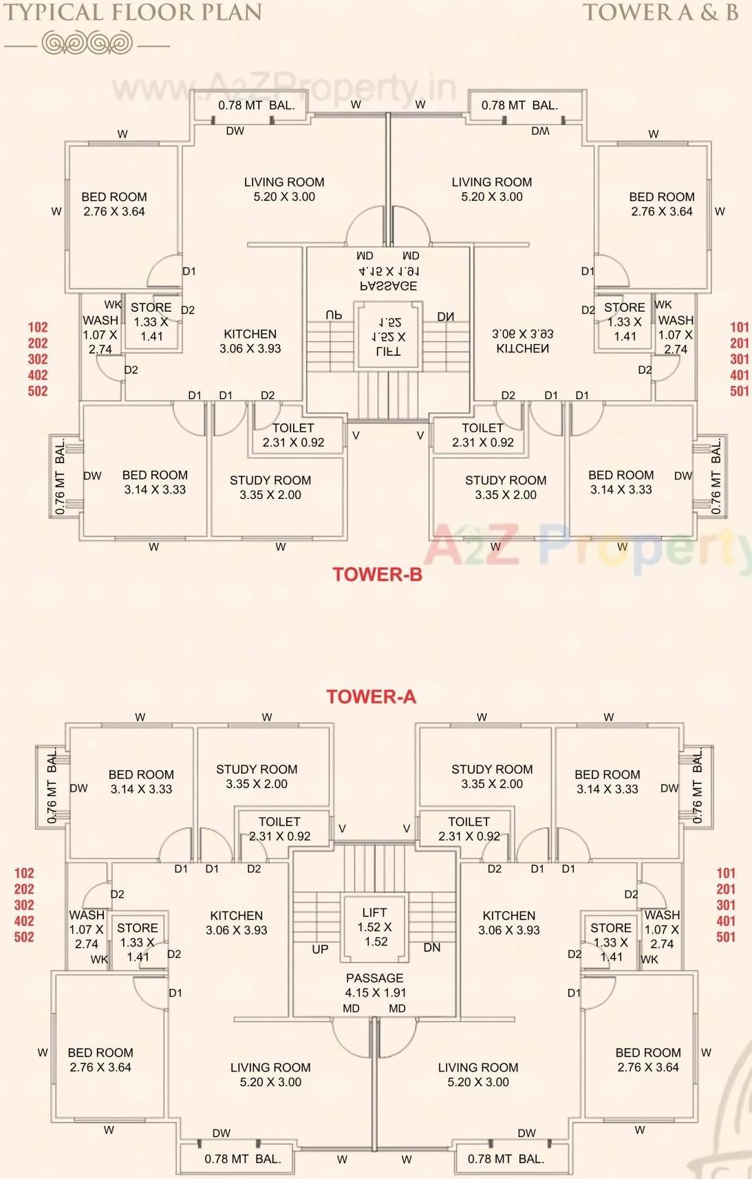 Layout of real estate project Aaradhya Heritage located at Sama, Vadodara, Gujarat