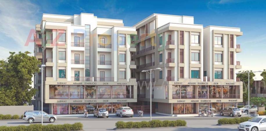 3D Elevation of real estate project Aaradhya Sunshine located at Sama, Vadodara, Gujarat