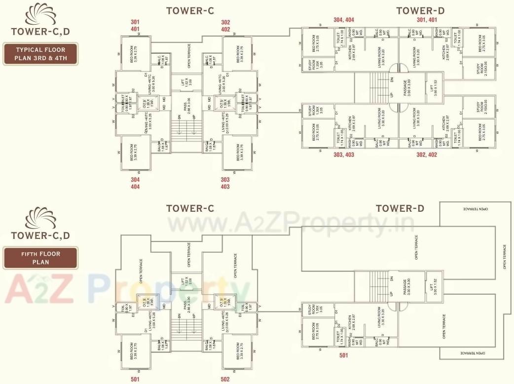Layout of real estate project Aaradhya Sunshine located at Sama, Vadodara, Gujarat