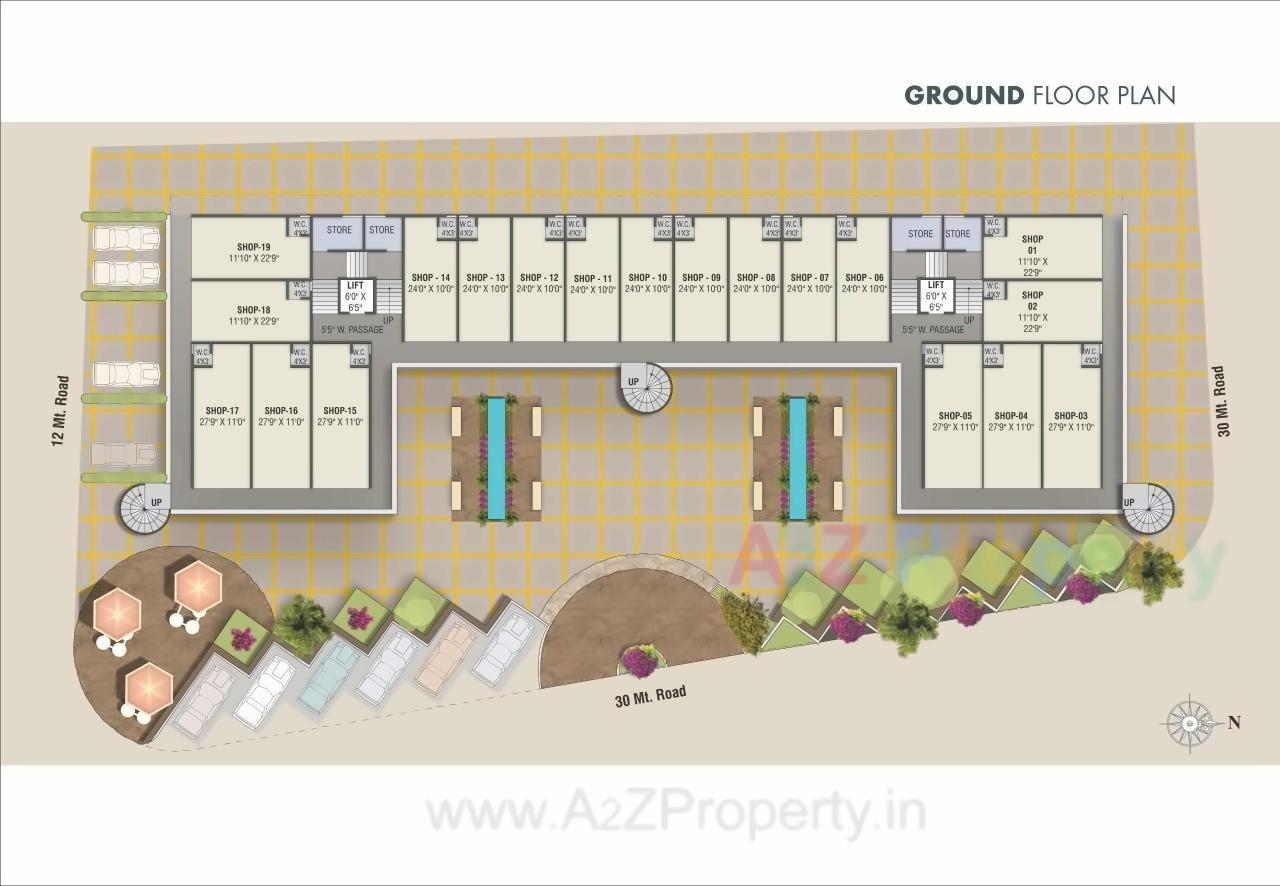 Layout of real estate project Aarana located at Gotri, Vadodara, Gujarat