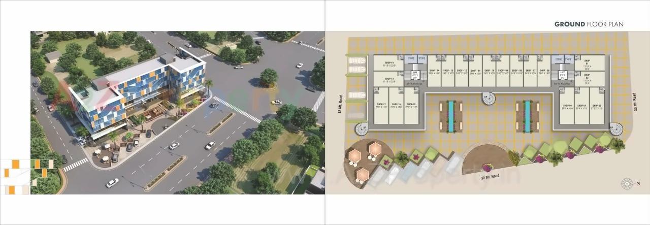 Layout of real estate project Aarana located at Gotri, Vadodara, Gujarat