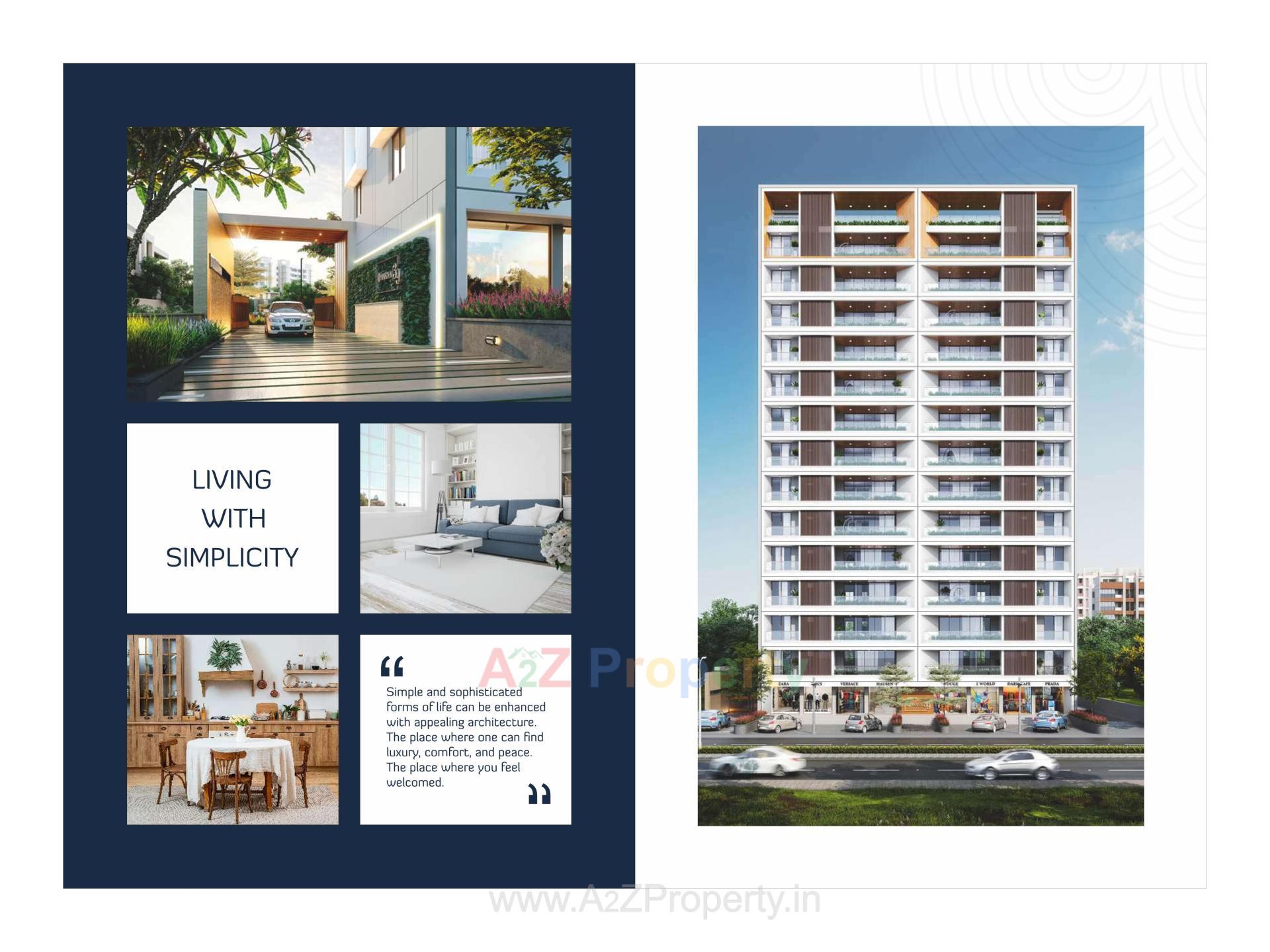 3D Elevation of real estate project Aarna located at Bhayli, Vadodara, Gujarat