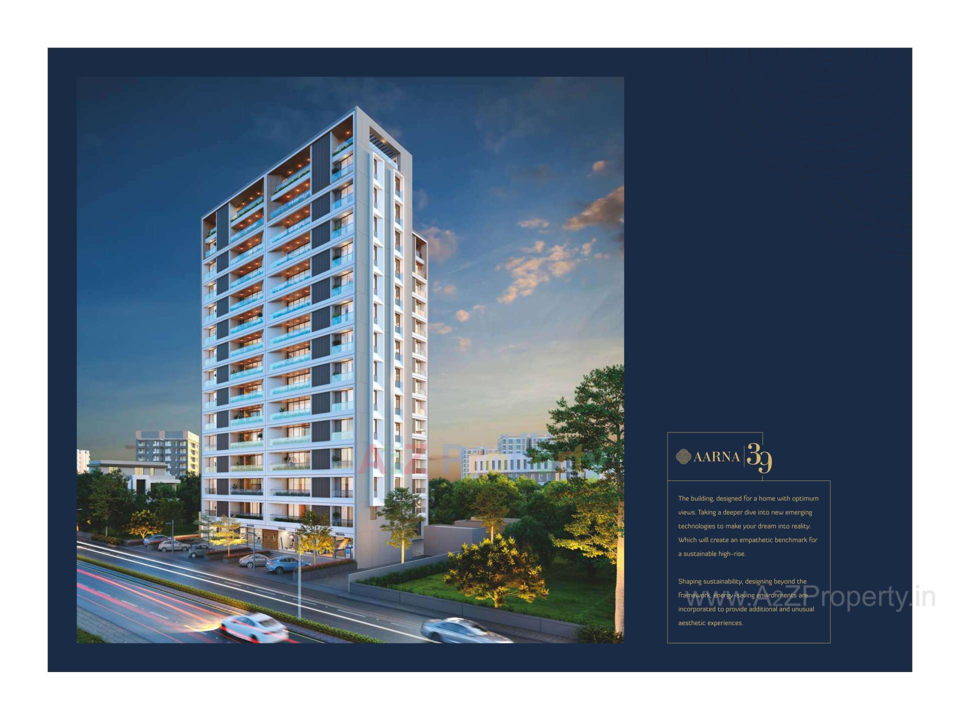 3D Elevation of real estate project Aarna located at Bhayli, Vadodara, Gujarat