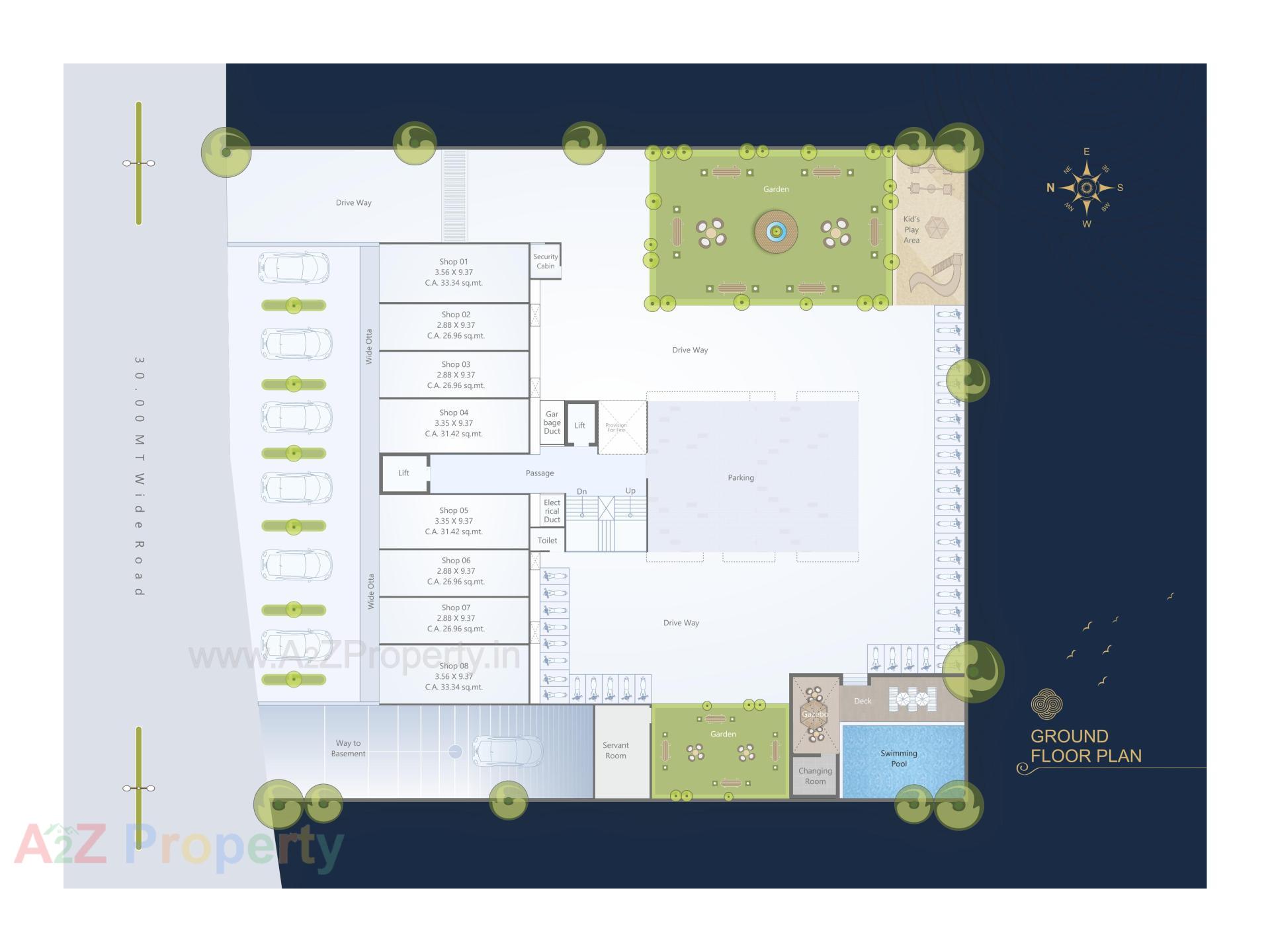Layout of real estate project Aarna located at Bhayli, Vadodara, Gujarat