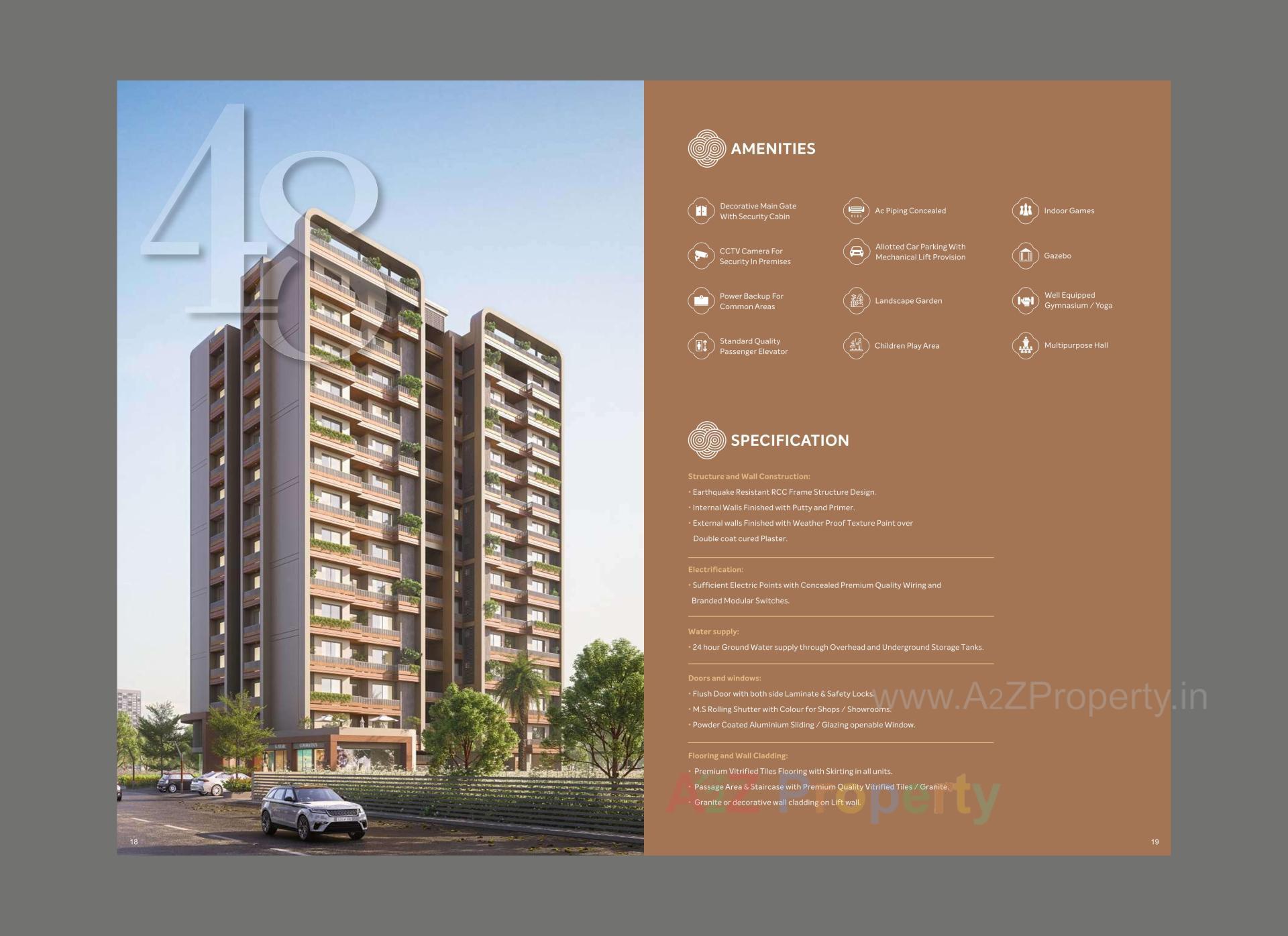 3D Elevation of real estate project Aarna located at Bhayli, Vadodara, Gujarat