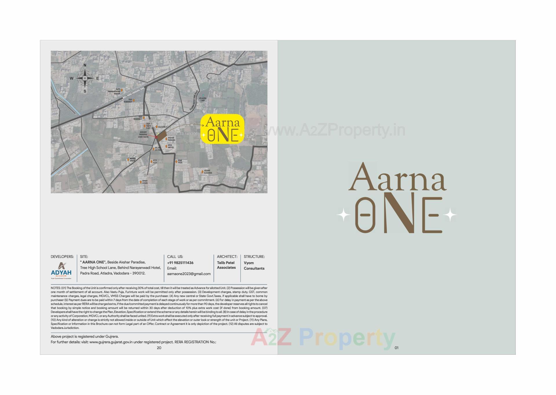  of real estate project Aarna One located at Kalali, Vadodara, Gujarat