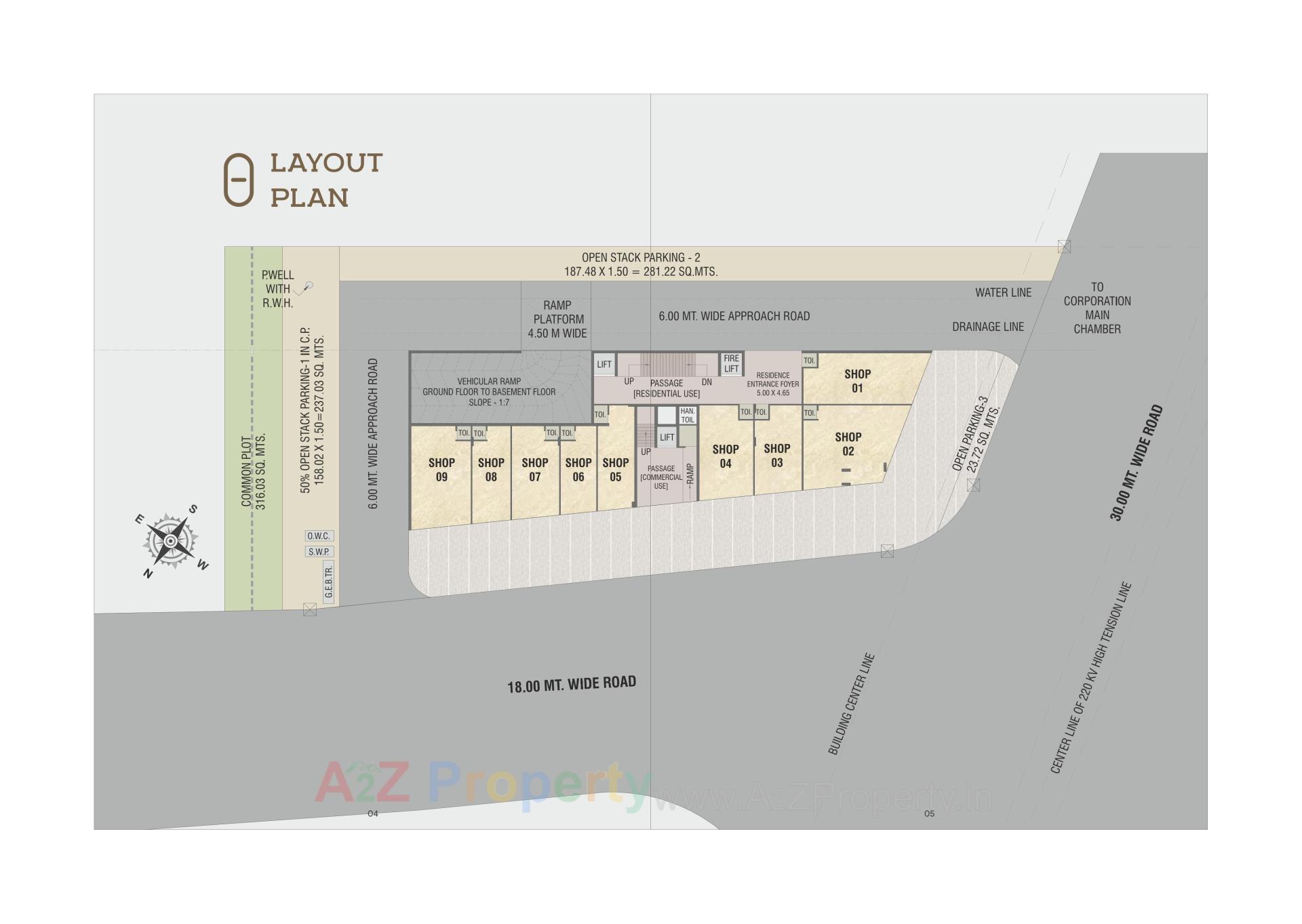 Layout of real estate project Aarna One located at Kalali, Vadodara, Gujarat
