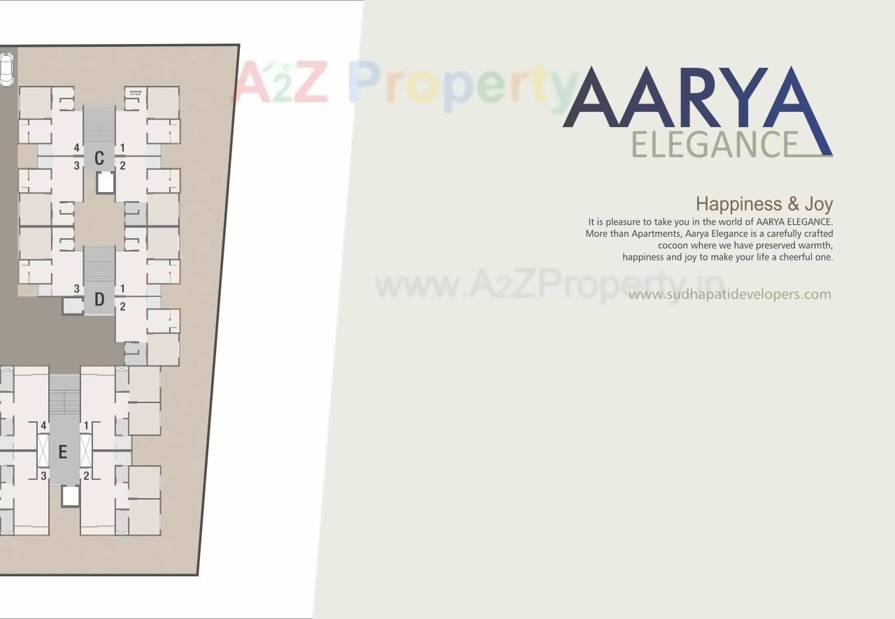 Layout of real estate project Aarya Elegance located at Bill, Vadodara, Gujarat