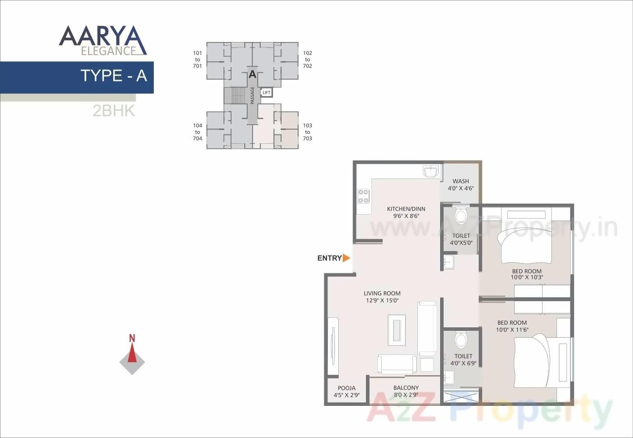 Layout of real estate project Aarya Elegance located at Bill, Vadodara, Gujarat