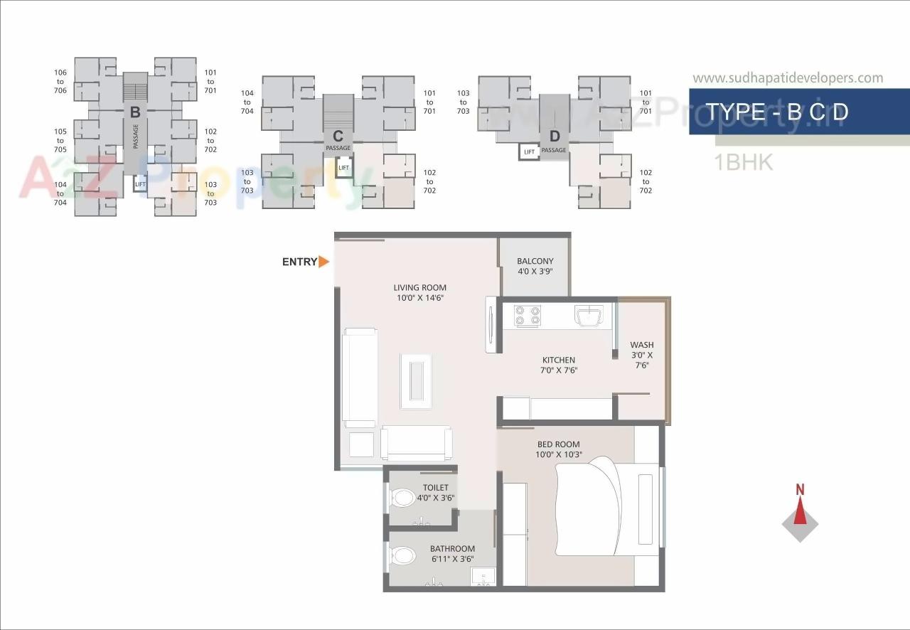 Layout of real estate project Aarya Elegance located at Bill, Vadodara, Gujarat