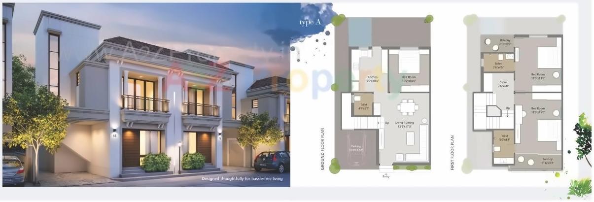 Layout of real estate project Aarya Elite located at Kalali, Vadodara, Gujarat