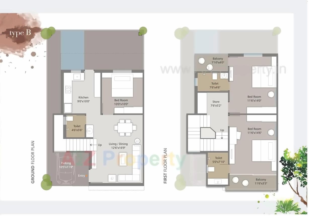 Layout of real estate project Aarya Elite located at Kalali, Vadodara, Gujarat