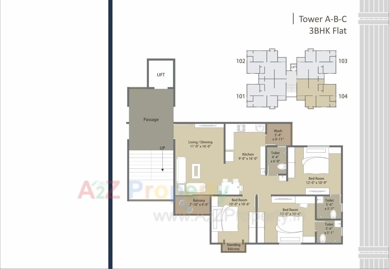 Layout of real estate project Aarya Elite located at Kalali, Vadodara, Gujarat