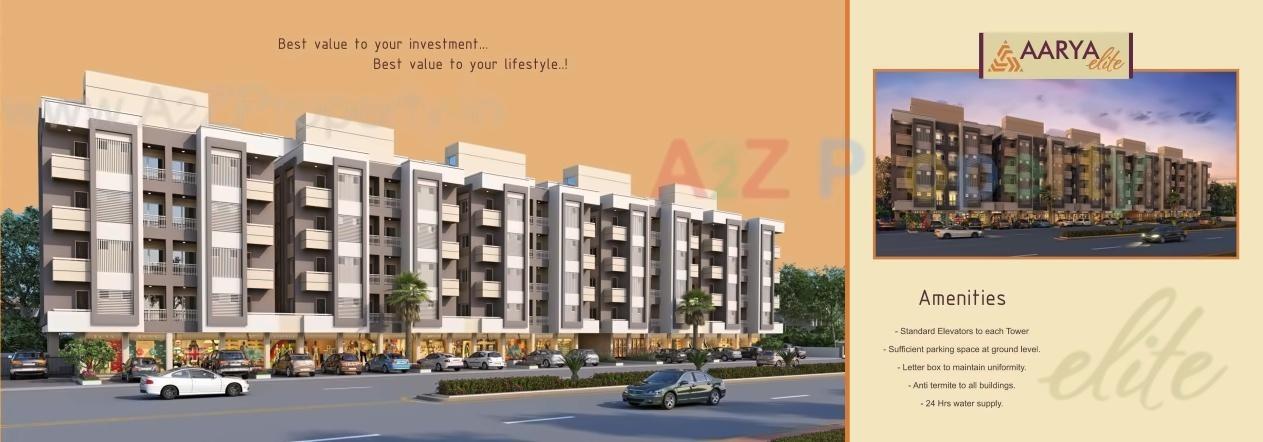 3D Elevation of real estate project Aarya Elite located at Padra, Vadodara, Gujarat