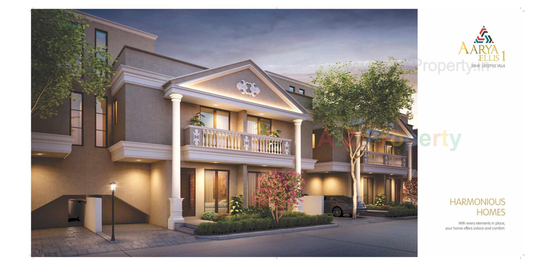 3D Elevation of real estate project Aarya Ellis located at Bil, Vadodara, Gujarat