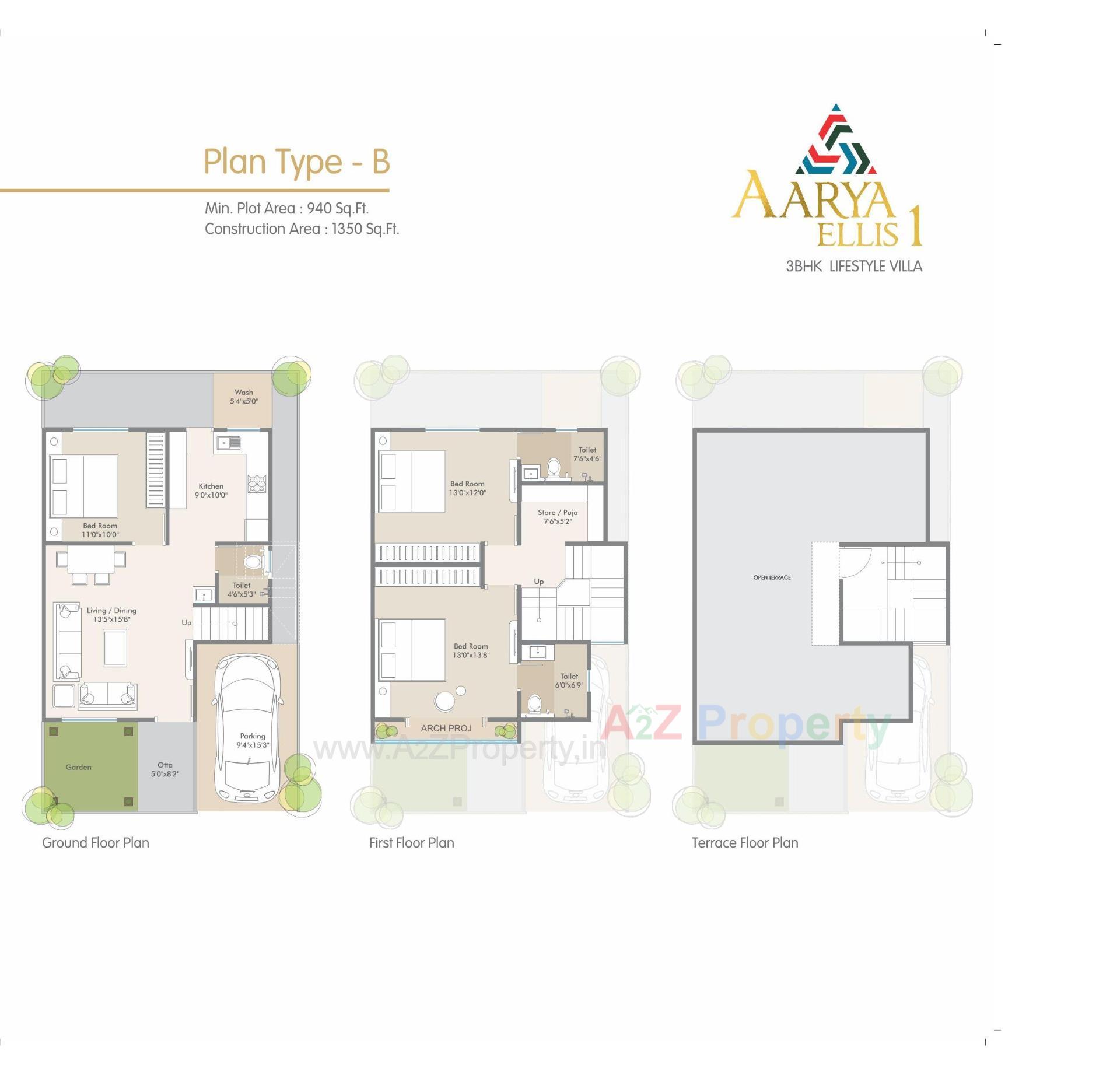 Layout of real estate project Aarya Ellis located at Bil, Vadodara, Gujarat